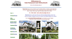 Desktop Screenshot of hotel-cafe-wolfsschlucht.de