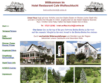 Tablet Screenshot of hotel-cafe-wolfsschlucht.de